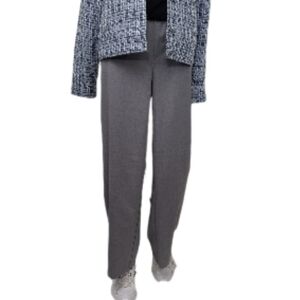 Banana Republic Easy Fit High Rise Wide Leg Pant Light Grey Size Med  NWT